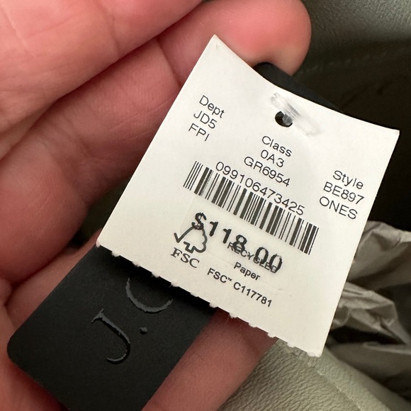 J Crew Lisbon light gray leather bucket bag drawstring purse - Picture 3 of 4